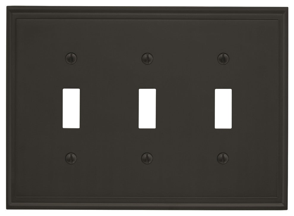 Amerock 3 Toggle Wall Plate, Black Bronze