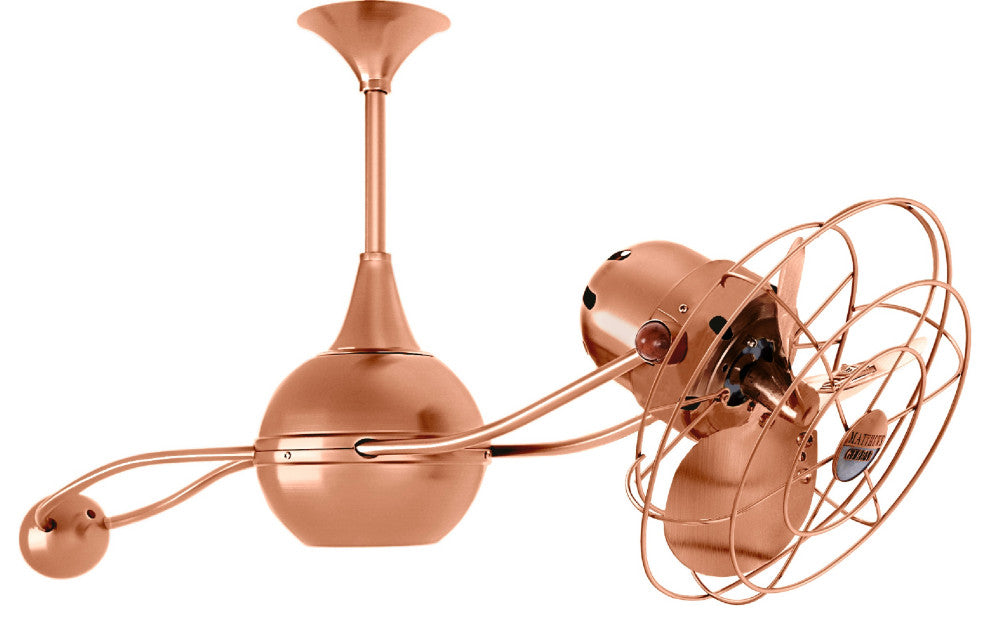 Brisa 2000, Rotational Ceiling Fan, Brushed Copper Finish, Metal Blades