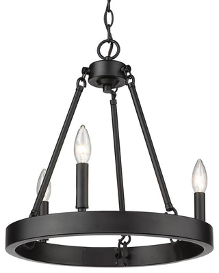Golden Lighting 1017-3 Alastair 3 Light 16"W Taper Candle - Matte Black