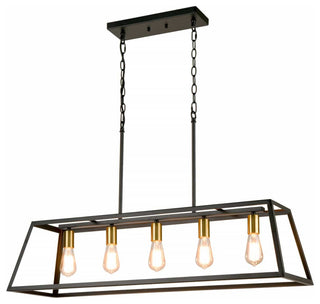 5-Light Kitchen Island Pendant Lighting Industrial Island Chandelier