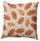 20" x 20" Retro Leaves Decorative Throw Pillow, Sienna