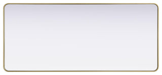 Home Living Contour Metal Rectangle Mirror 32x72, Brass