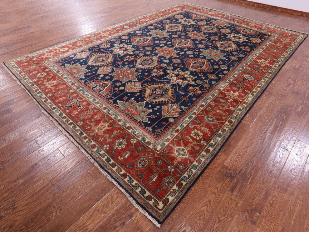 9' 9" X 13' 11" Heriz Serapi Hand-Knotted Wool Rug - Q15994