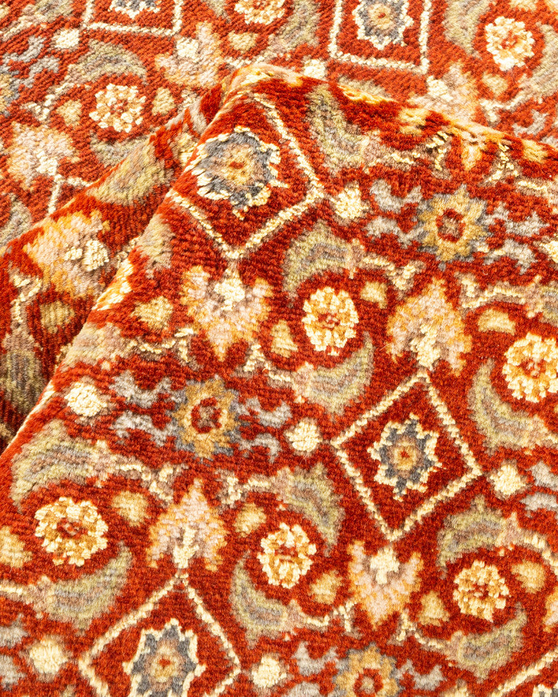 Mogul, One-of-a-Kind Hand-Knotted Area Rug Orange, 5' 8" x 8' 5"