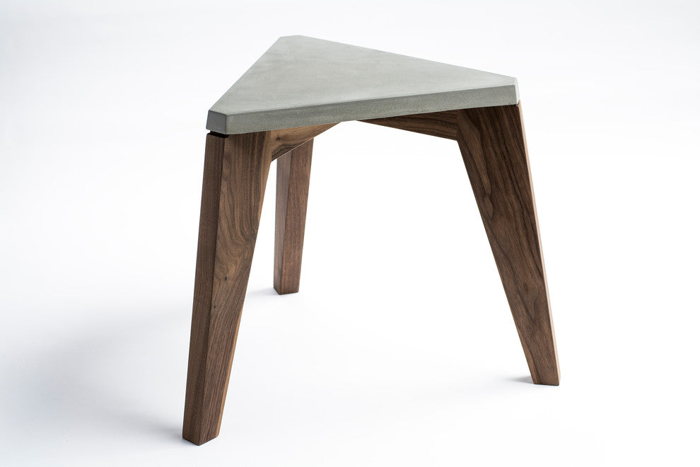 Stool, Walnut and Concrete