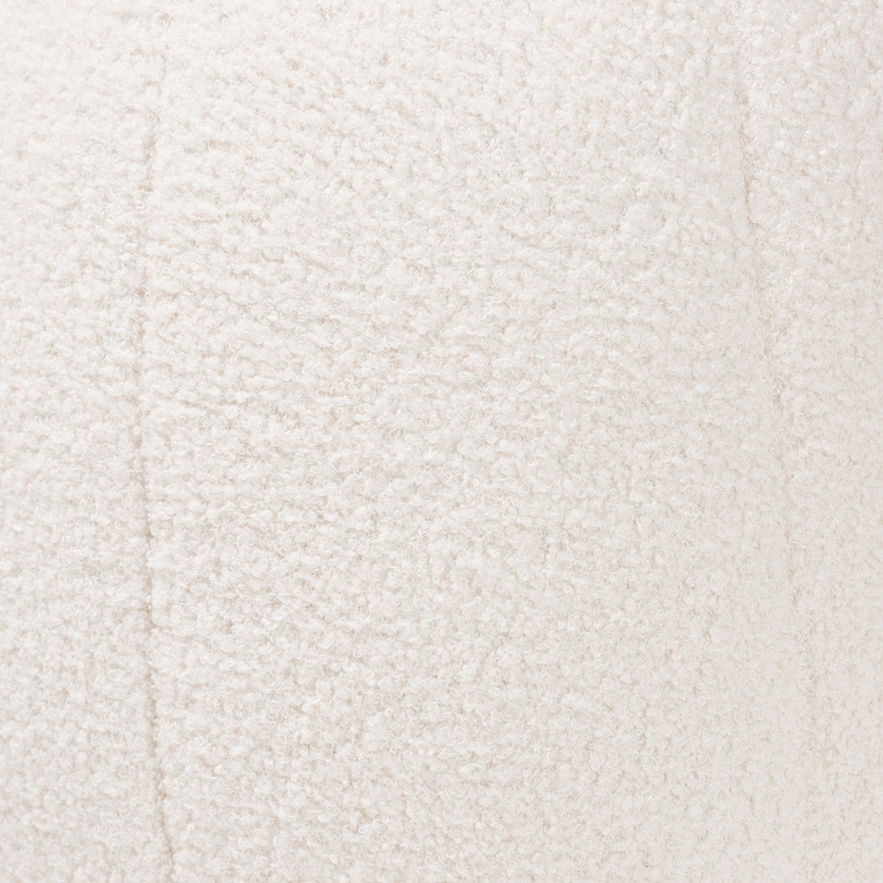Lia Ivory Boucle Ottoman