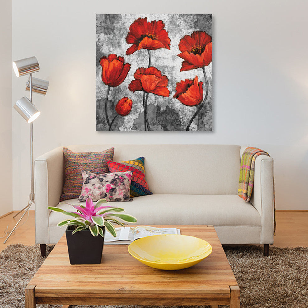 "Evening Red I" by Brian Francis, Canvas Print, 18"x18"