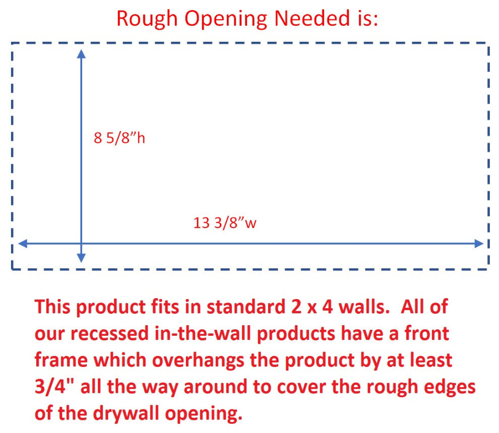 Bayshore Recessed Solid Wood Double Toilet Paper Holder 13.25 X 8.5, Unfinished