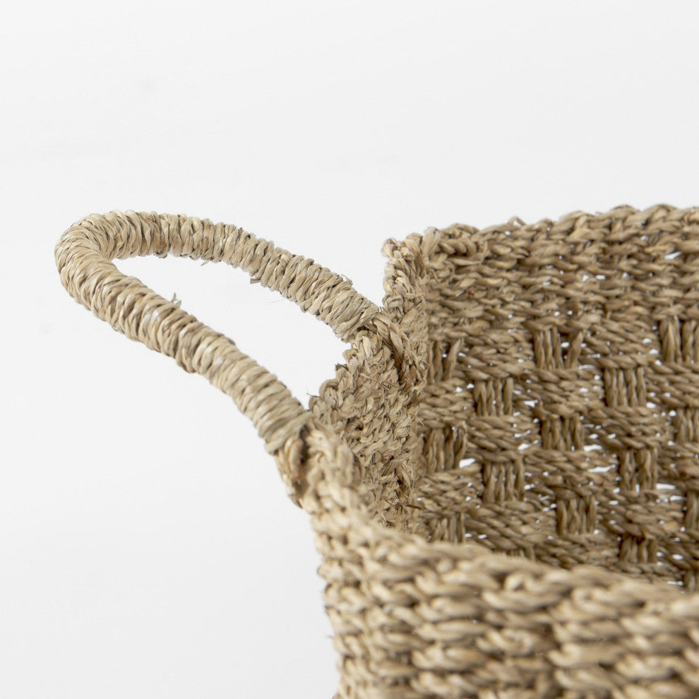 Set of Three Weaved Wicker Storage Baskets