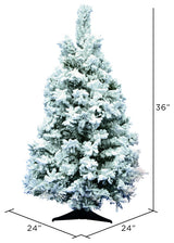 Vickerman 36" x 24" Flocked Alaskan Tree 127 Tips - A806340