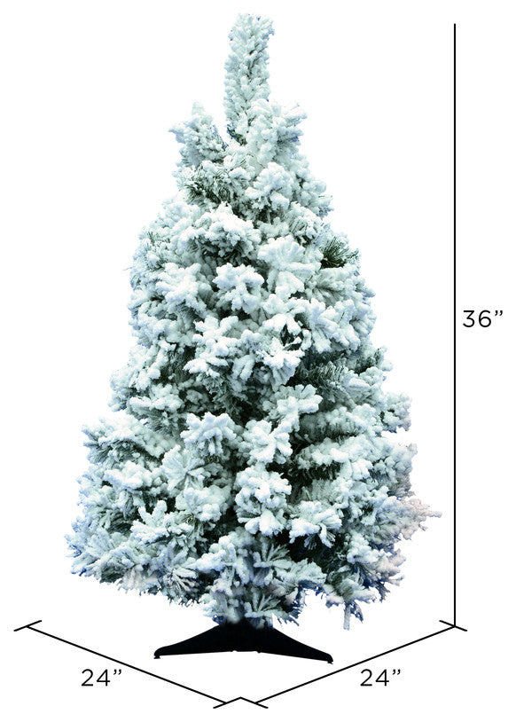 Vickerman 36" x 24" Flocked Alaskan Tree 127 Tips - A806340