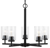 Generation Lighting 31171 Oslo 5 Light 24"W Pillar Candle - Midnight Black