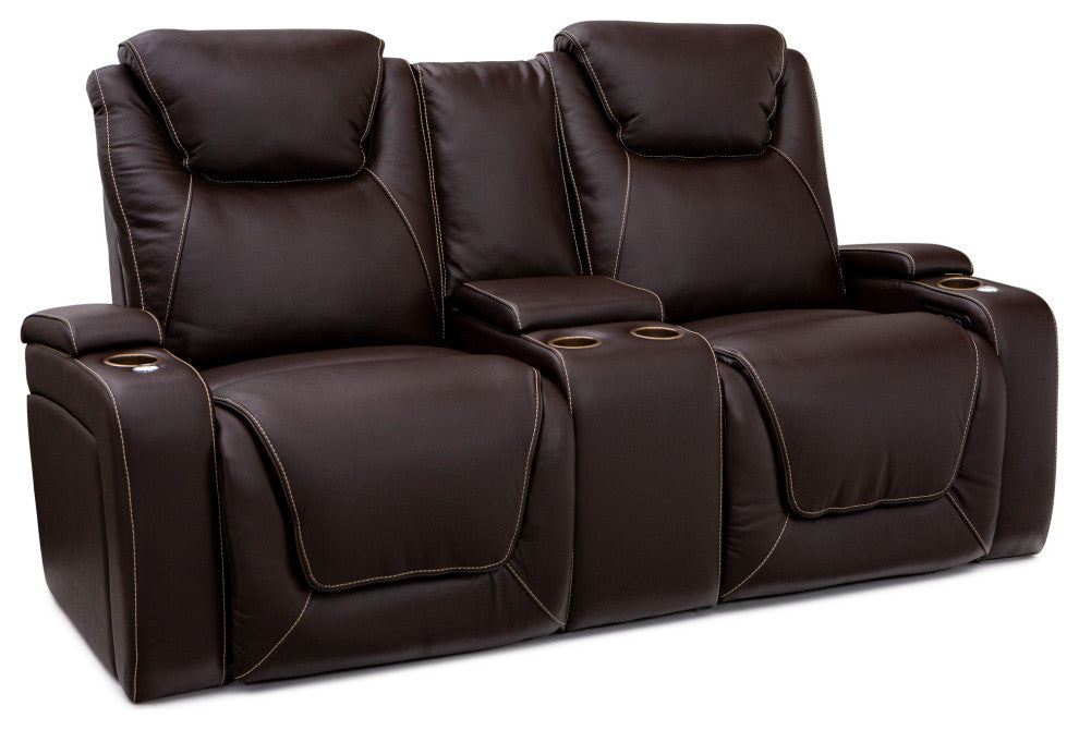 Seatcraft Colosseum Home Theater Seating, Brown, Loveseat