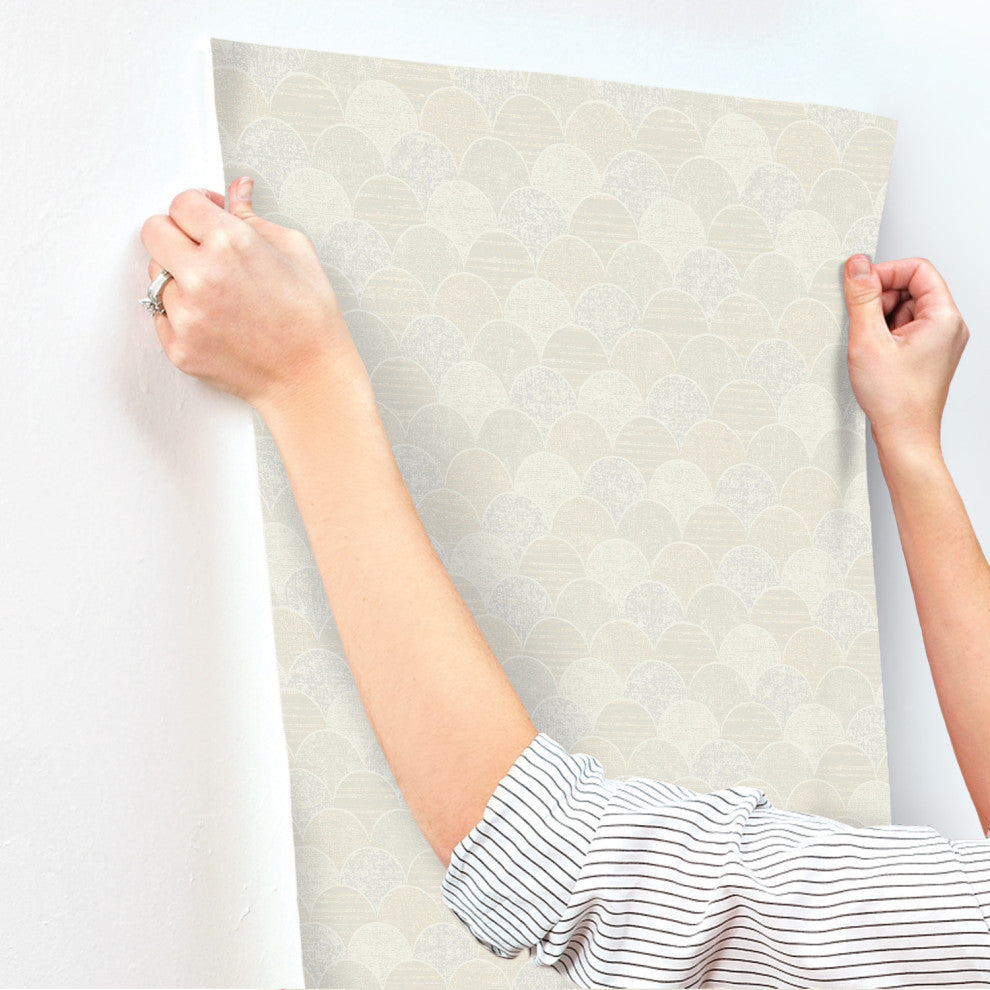 Soft Neutral Mermaid Scales Wallpaper