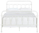 Maverick Rustic Metal Bed, Antique White, Queen
