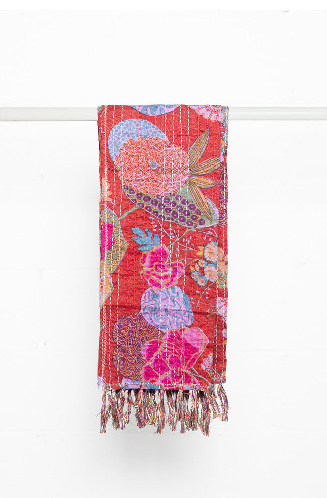 Kantha Cotton Bed Runner, 18"x72"