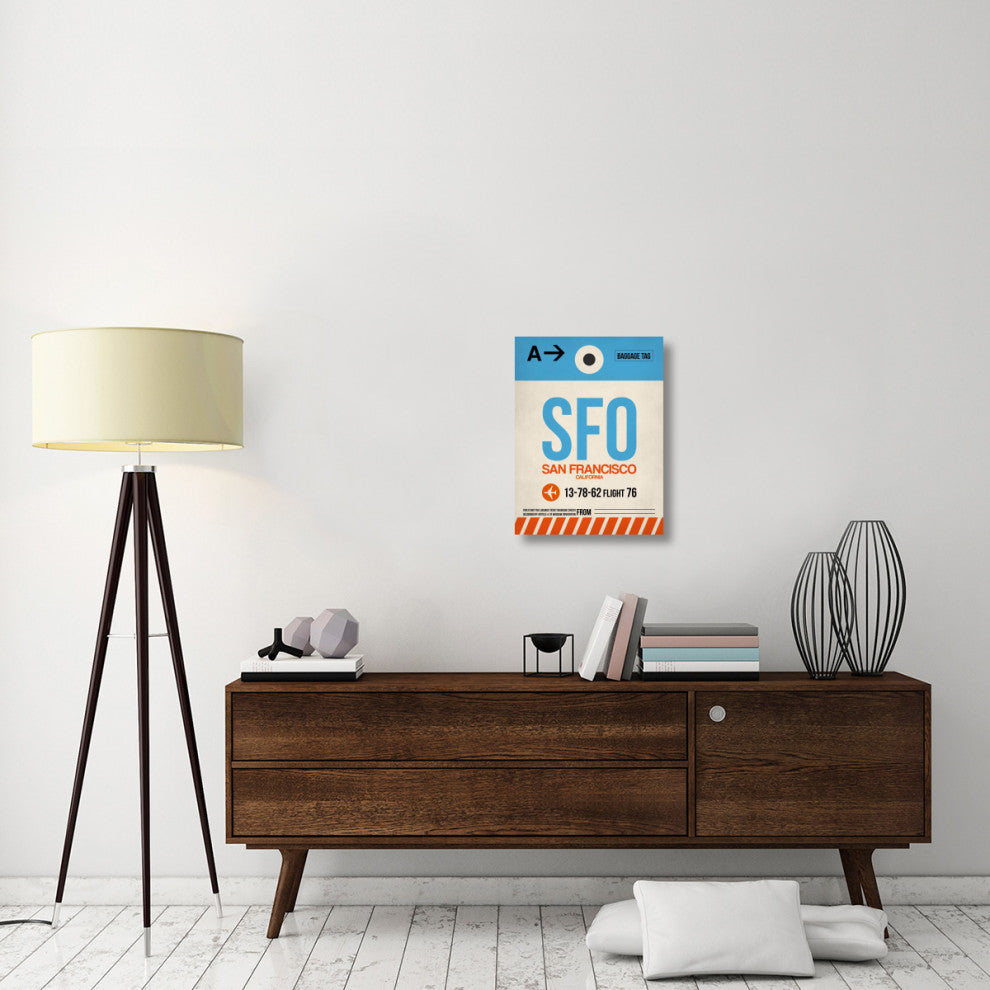 "SFO San Francisco Luggage Tag 1" Fine Art Print