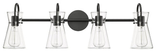 4 Light 30.7 in. Matte Black Vanity Light