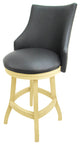 Swivel Wood Counter Bar Stool 26", Bellissima, Grey - Beige