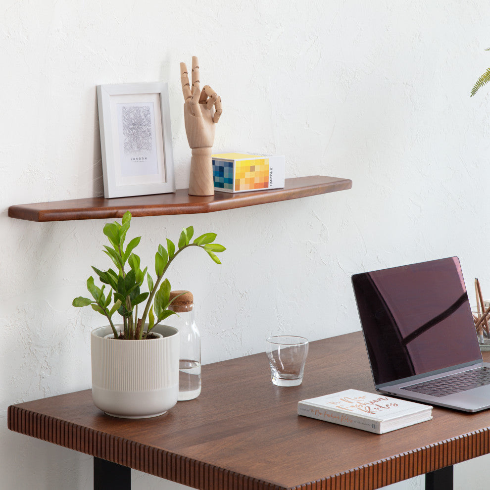 Lonny Wall Mounted Shelves, Walnut