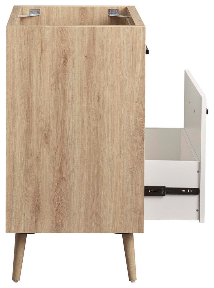 Maverick 24" Bathroom Vanity Cabinet, Sink Basin Not Included, Oak White