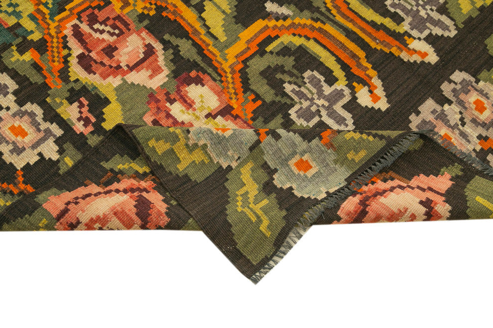 Rug N Carpet - Handmade Moldovian 5' 5'' x 12' 1'' Unique Flatweave Kilim Rug