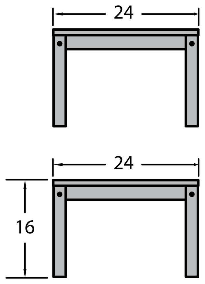 Adirondack Side Table, Harbor Gray
