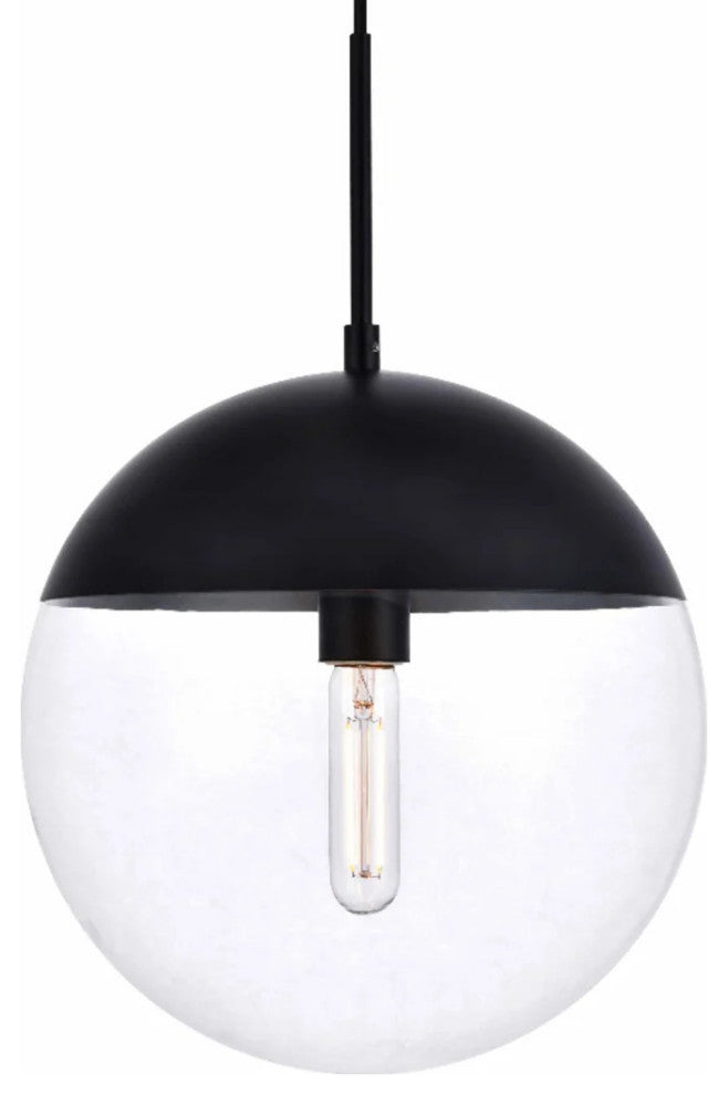 Elegant Lighting LD6039 Eclipse 12"W Pendant - Black