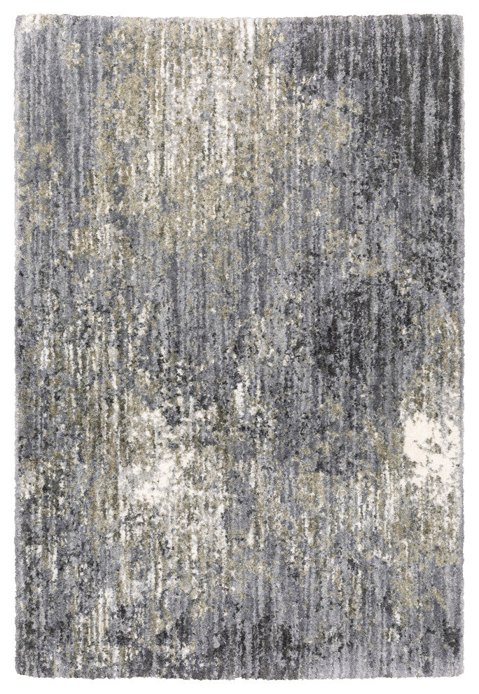 Ashton Abstract Shag Area Rug, 3.10X5.5