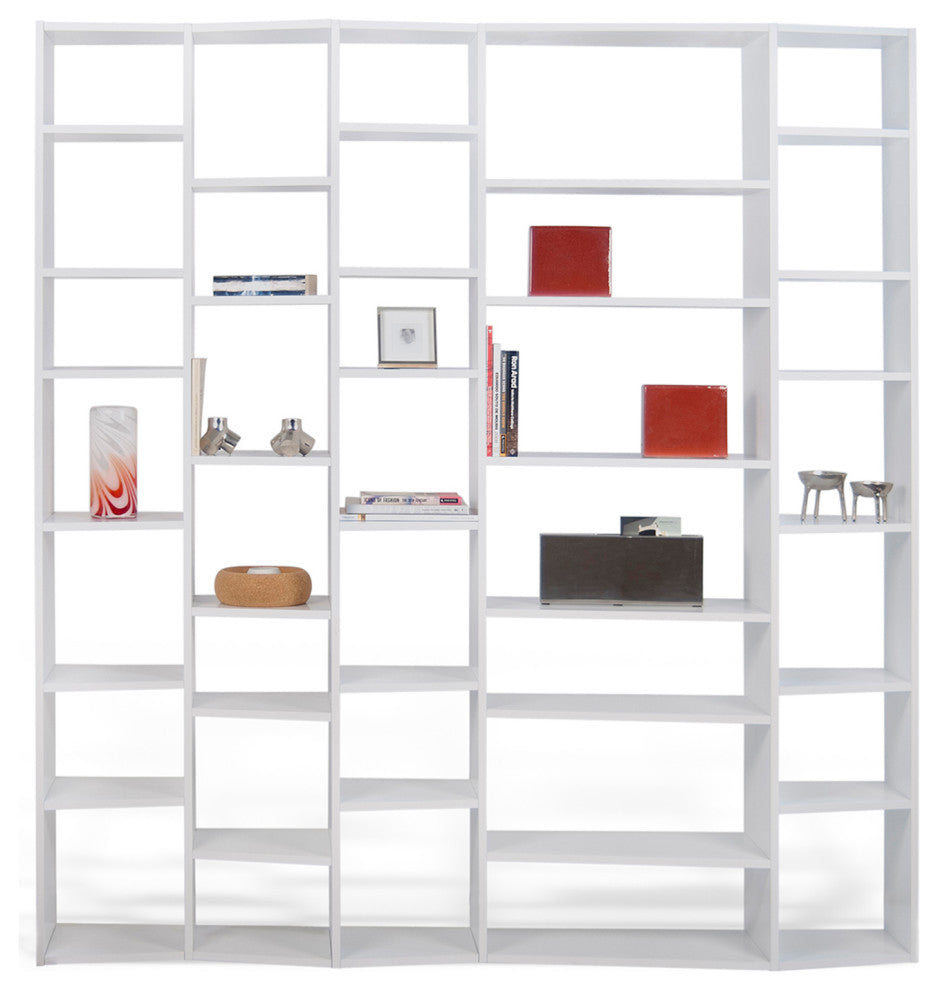 Modern White Large Modular Book Shelves
