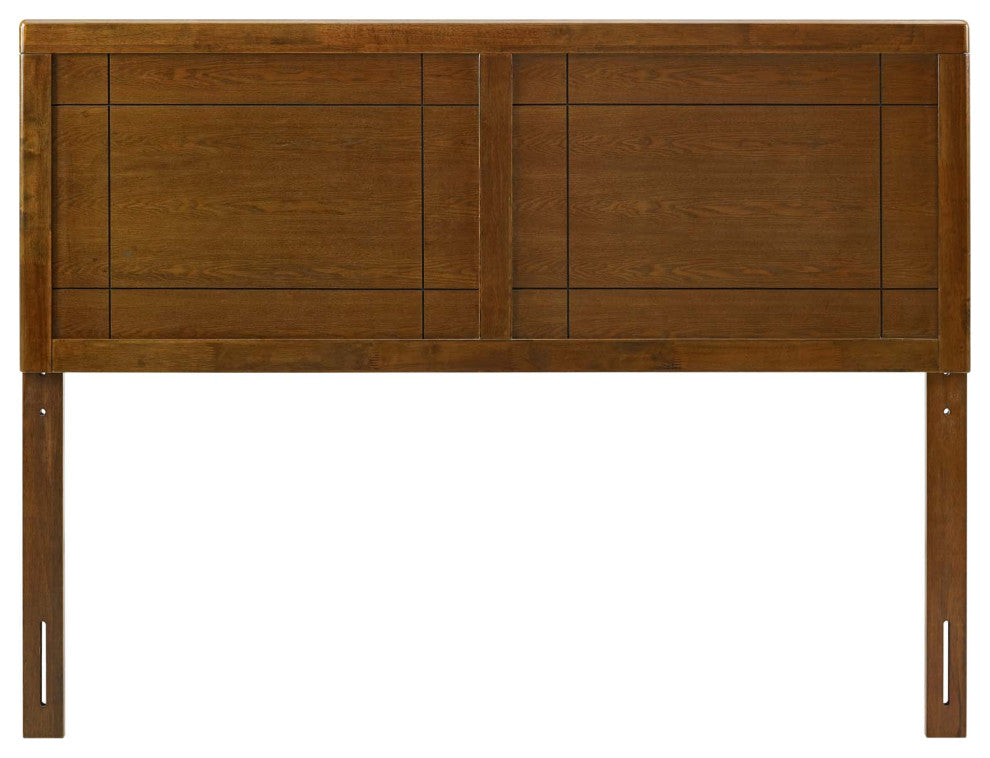 Headboard, King Size, Wood, Brown Walnut, Modern Mid-Century, Bedroom Master