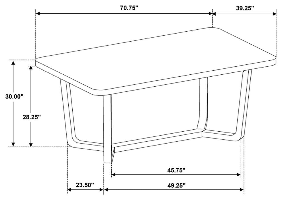 Biloxi 71" Rectangular Wood Dining Table Greyish Brown