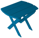 Pine Folding End Table, Caribbean Blue