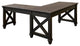 Traditional Wood Open L-Desk and Return Dark Brown