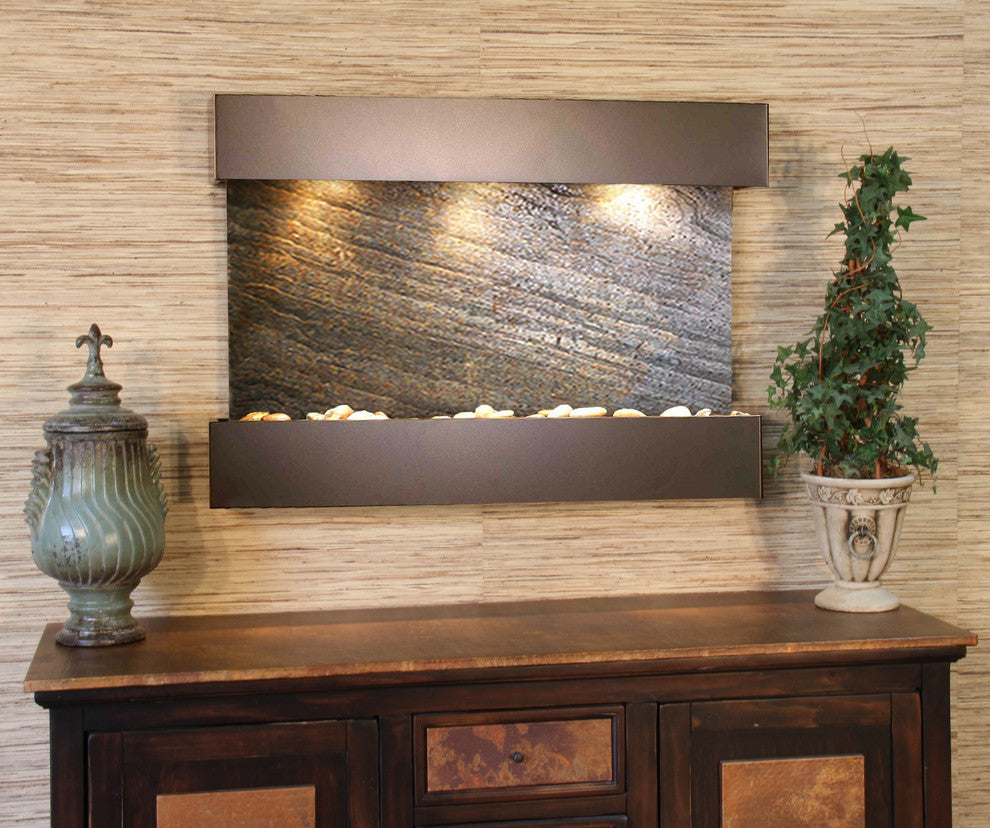 Reflection Creek Water Feature by Adagio, Green Featherstone, Antique Bronze