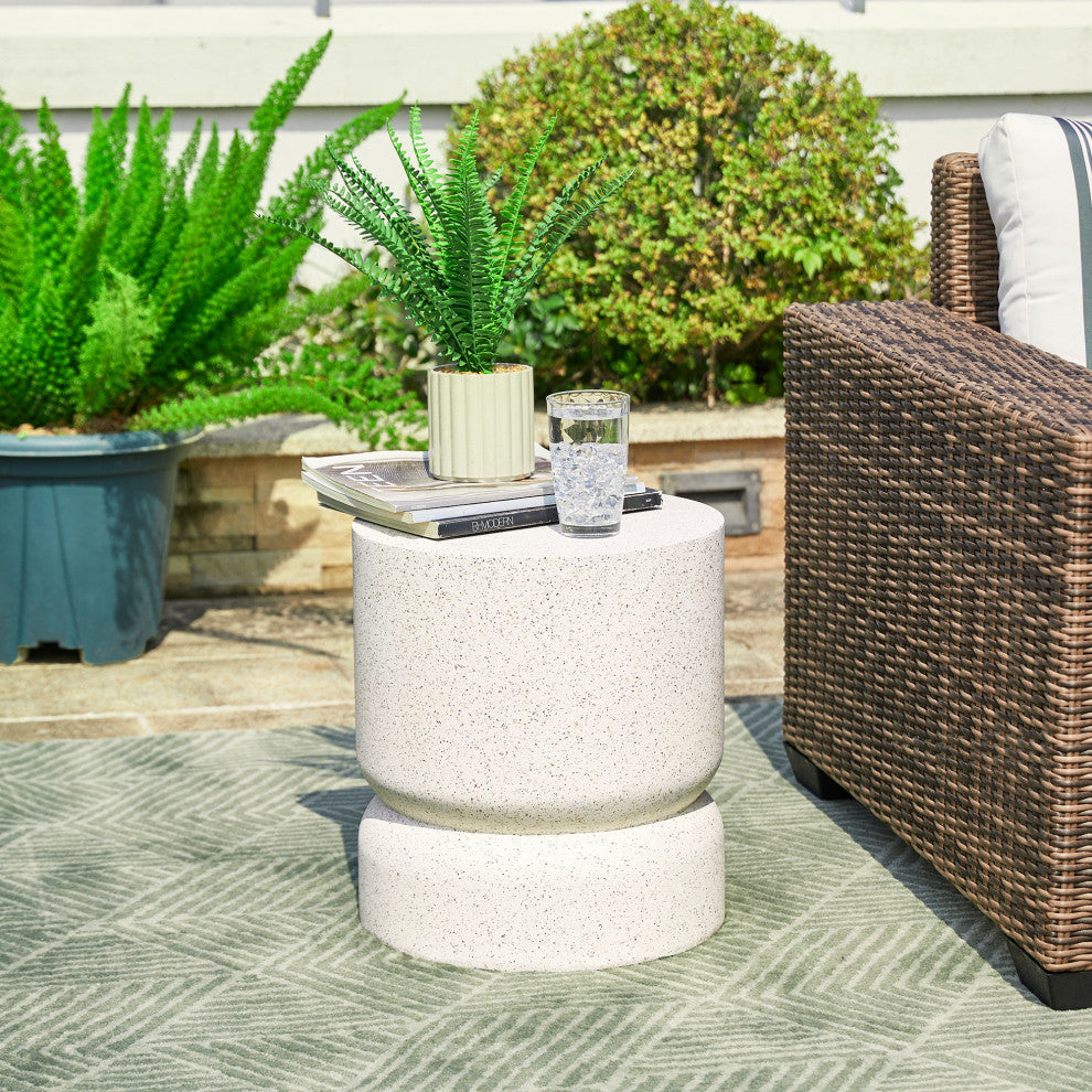 MGO Faux Terrazzo Garden Stool