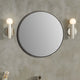 Round Metal Frame Mirror, Brushed Silver