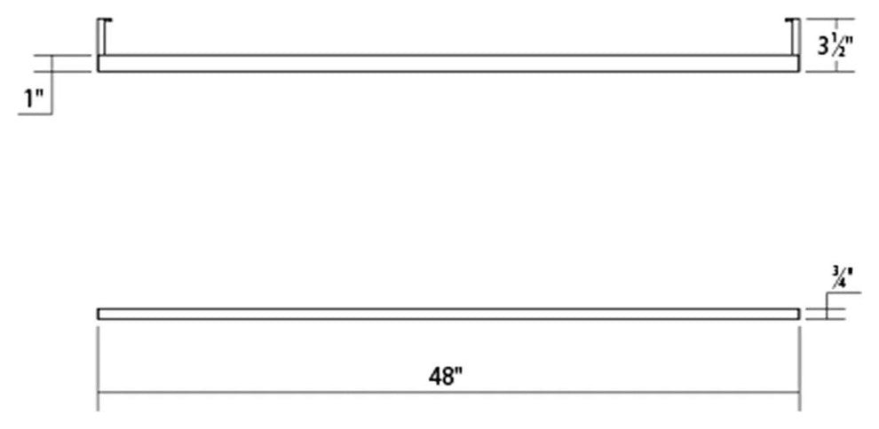 Sonneman 2814-4 Thin-Line Indirect Light 48"W Integrated LED Bath - Satin Black