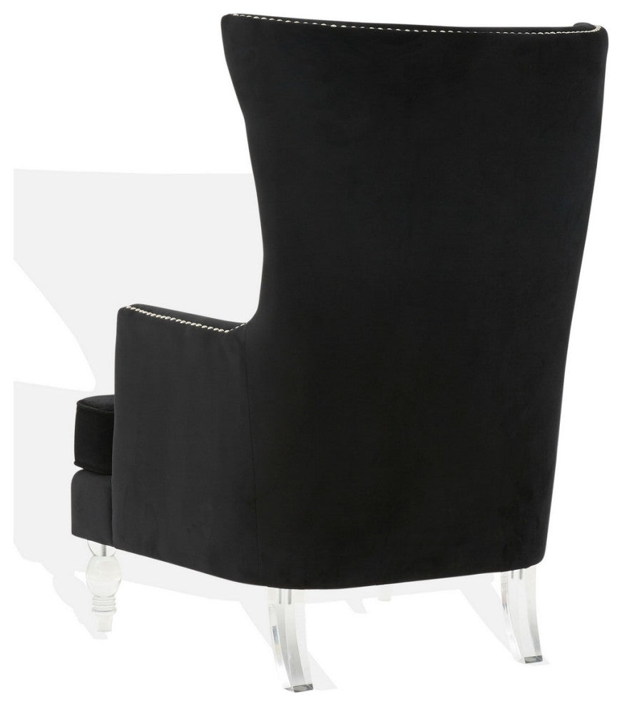 Safavieh Couture Geode Modern Wingback Chair, Black