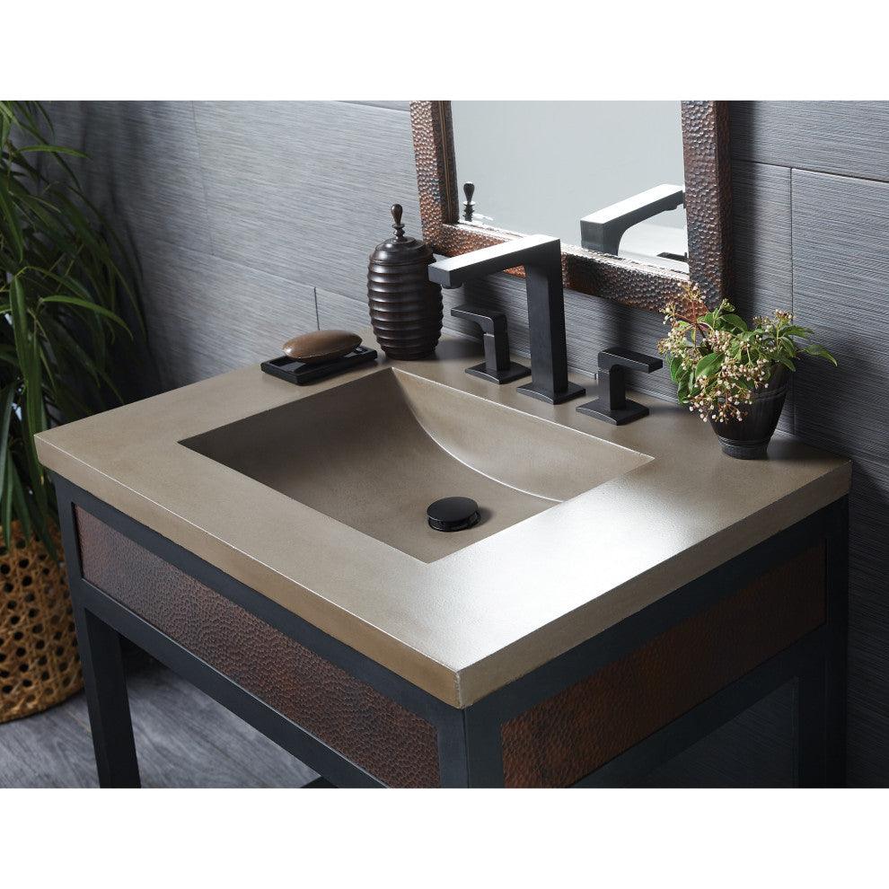 Palomar Vanity Top, Integral Sink, Earth, 30", 8" Widespread Cutout