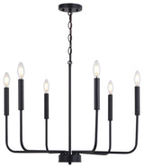 Beldon 6-Light Black Contemporary Chandelier Candelabra