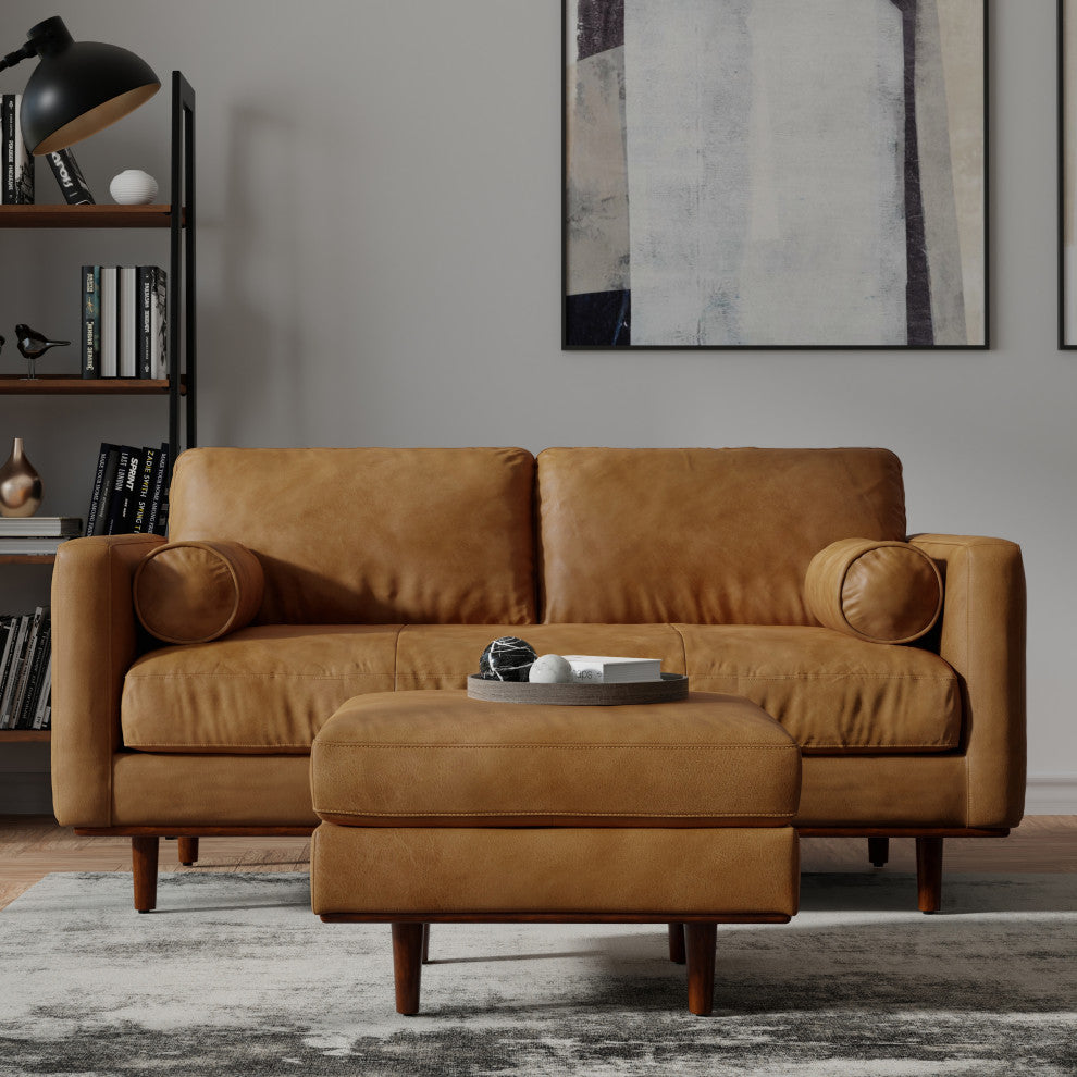 Morrison 72" Sofa and Ottoman Set, Sienna, 72"