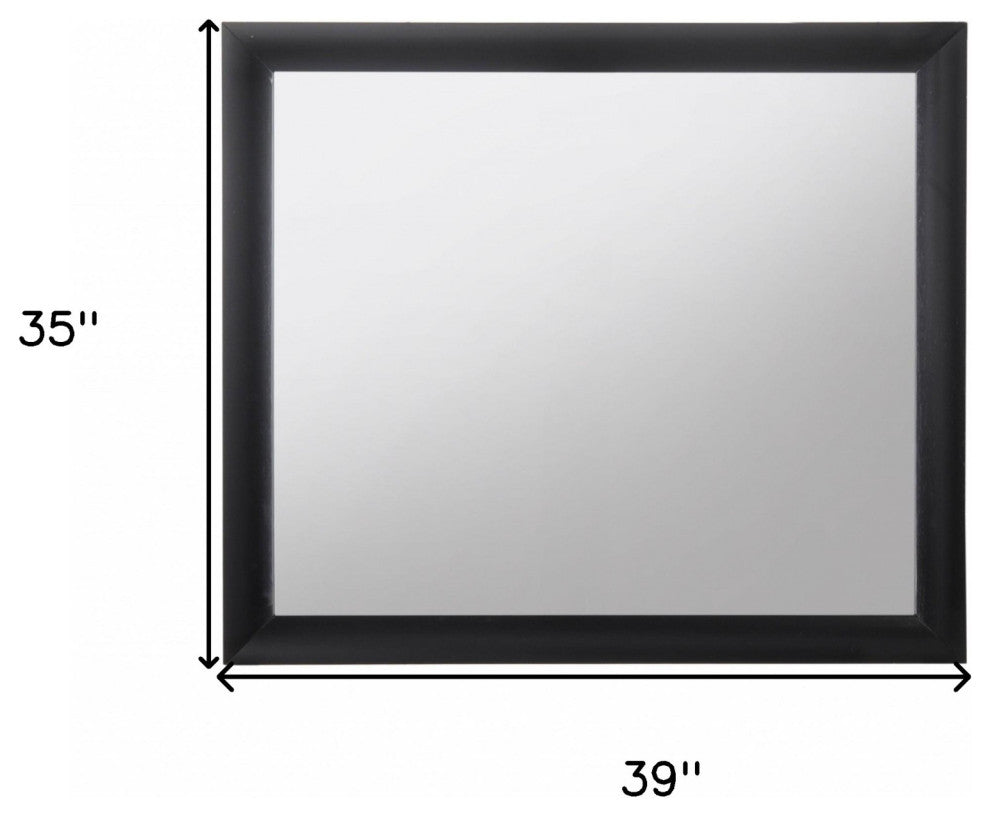 35" Black Accent Mirror