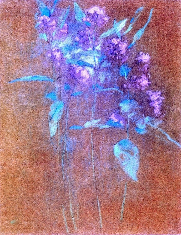 John Twachtman Wildflowers, 21"x28" Wall Decal Print