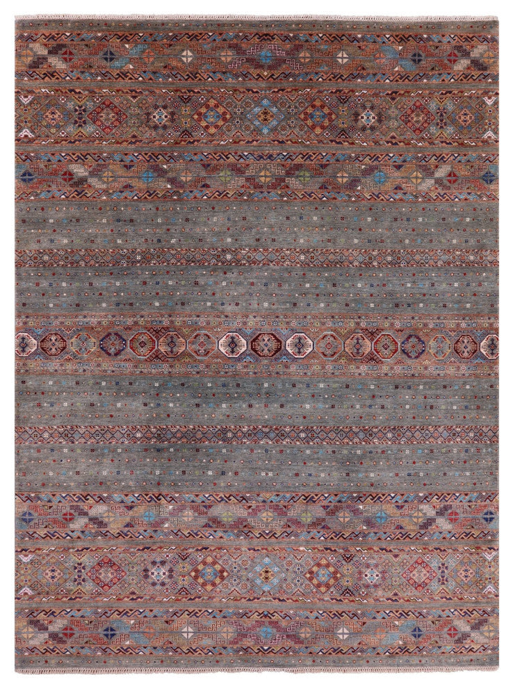 Super Kazak Khorjin Handmade Wool Rug 9' 3" X 12' 2" Q8427