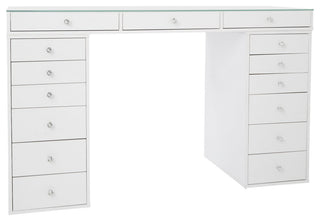 SlayStation Pro 2.0 Tabletop and Drawers Bundle, Bright White, 6 Drawers