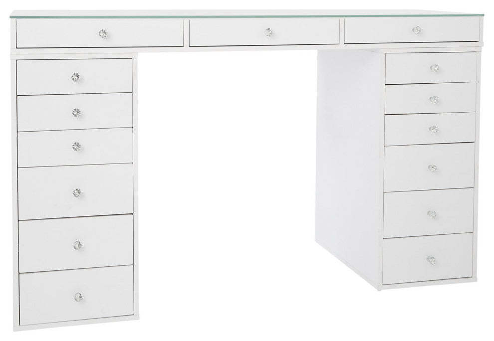 SlayStation Pro 2.0 Tabletop and Drawers Bundle, Bright White, 6 Drawers