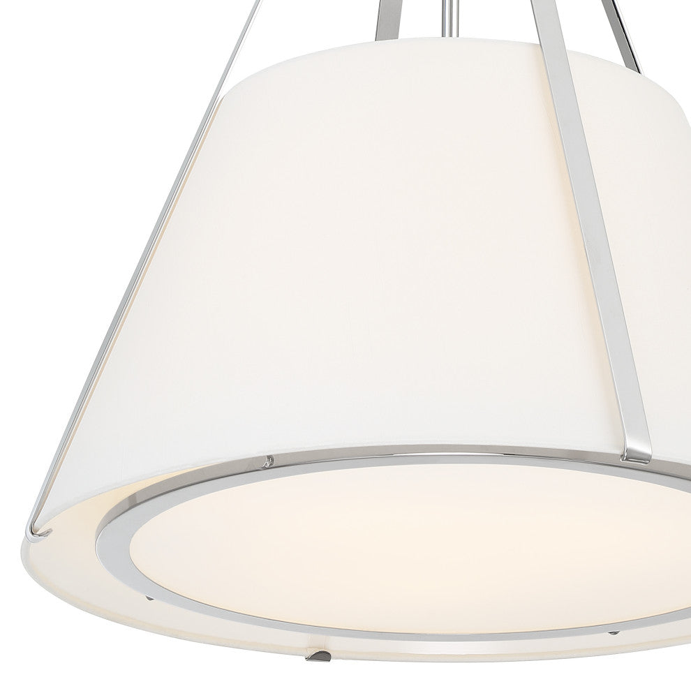 Fulton 3 Light Pendant, Polished Nickel