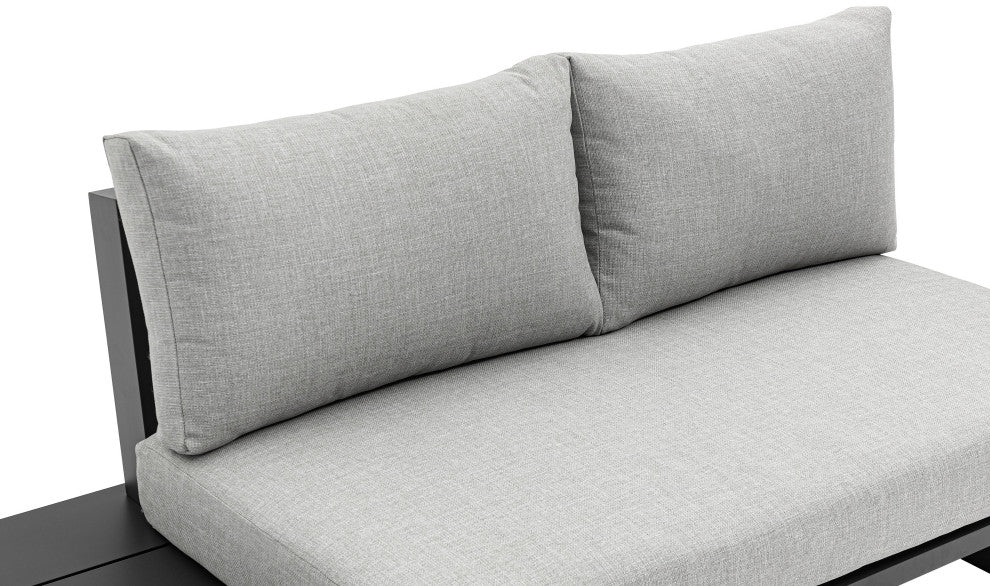 Maldives Grey Water Resistant Fabric Outdoor Patio Modular Sectional