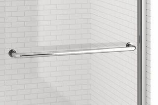 Basco RTLA05B6070CL Rotolo 70"H x 60"W Sliding Frameless Shower - Brushed
